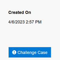 Challenge Case button